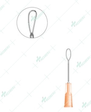 Irrigating Vectis, 4mm wide 2 front opening ports sterile, disposable, 25 gauge