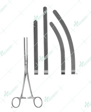 Kocher Abdominal Intestinal Instrument, with elastic blades, 210 mm