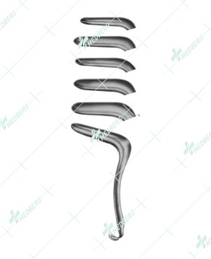 Kristeller Vaginal Specula, Lower blades, 110 x 18 mm, 215 mm