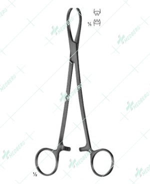 Little Wood Uterine Tenaculum Forceps, 185 mm