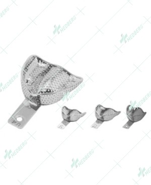 Perforated Stainless Steel Anterior Depressed Impression Tray