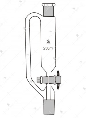 Pressure Equalising Funnels, Cylindrical, with Socket, PTFE Key Stopcock and stem with Cone.