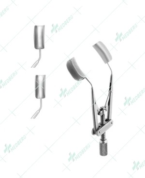 Reversible Eye Speculum, 15mm solid blades