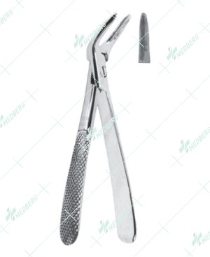 Root Splinter Extracting Forceps, Lower roots with serrated tips