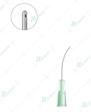 Simcoe Cortex Extractor, Curved, 0.4mm oval port, 23 gauge