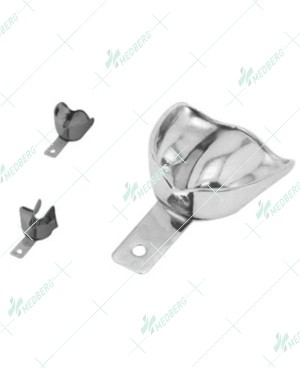 Solid Stainless Steel Anterior Depressed Impression Tray