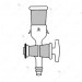Adapters, Socket to Rubber Tubing, Straight or Right Angle connection, with Stopcock.
