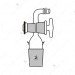 Adapters with Stopcock, Cone to Rubber Tubing, Right Angle connection.
