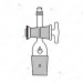 Adapters with Stopcock, Cone to Rubber Tubing, Straight connection.