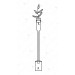 Apparatus for demonstrate suction due to transpiration. A capillary tube with funnel at top and scale attached.