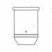 Crucible, Gooch type with Sintered Disc of Porosity G-1 or G-2 or G-3 or G-4.