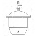 Dessicator, Vacuum with tubular lid, Ground Flanges stopcock made of Neutral Glass, supplied with Perforated Porcelain Plate.