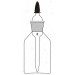 Dropping Bottles, fitted with interchangeable stopper and rubber teat.