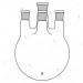 Flask Round Bottom, Four Neck, Center Neck and Three Parallel side Neck with Interchangeable Joints.