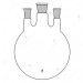 Flasks Round Bottom, Three Neck (Side necks at parallel)