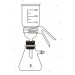 Membrane Filter Holder Assembly with support for membrane, Funnel, Flask and Clamp, Neoprene Rubber Cork fitting.