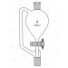 Pressure Equalising Funnels, Pear Shape with Socket, PTFE key Stopcock and stem with cone.