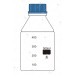 Reagent Bottle clear, wide mouth with Polypropylene Blue Screw cap and pouring ring, repeatedly autoclaveable, Graduated.