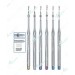 Set of 6 Straight Bone Spreading Osteotomes