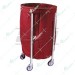 Soiled linen trolley with canvas bag