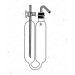 Spare of Orsat Gas Analysis, Bubbler pipette with Three Way Stopcock.