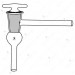 Stopcock, L Type, Lower Limb Vertical, Hollow Plug, High Vacuum.